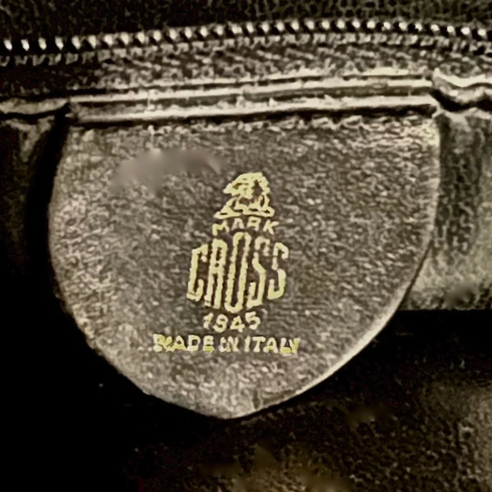 Vintage Mark Cross Equestrian Print Satchel Made in Italy